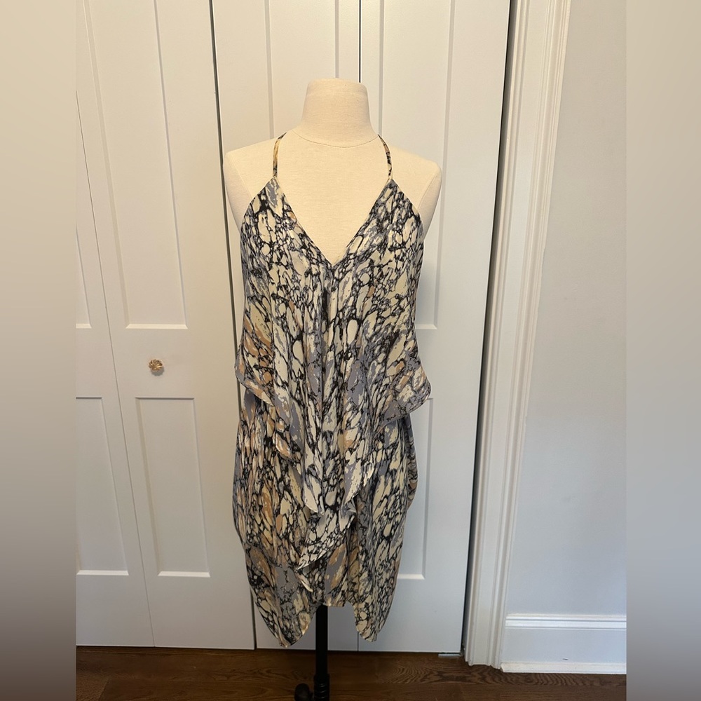 Olivaceous patterned dress